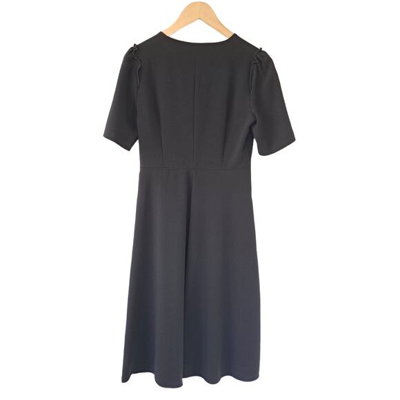 Max Mara Weekend Black Brenda Puff-Sleeve A-line Dress Size 8 US - Picture 12 of 13